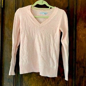 Blush pink v-neck sweater